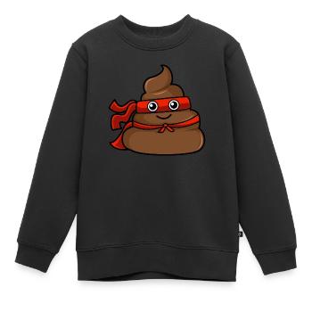 Merde de super-héros - Sweat Premium enfant bio - noir - Devant - AI Model Kid Female (0cm)