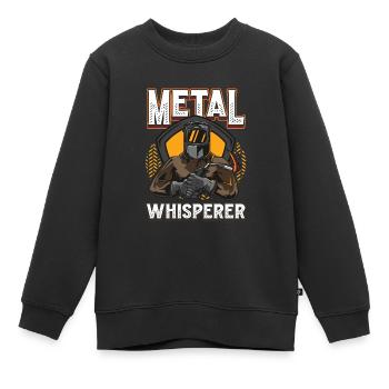 Schweißgerät aus Metall - Kinder Premium Organic Sweatshirt - Schwarz - Vorne - AI Model Kid Female (0cm)