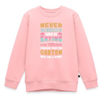 Sad Women Heartbreak Lovesickness Crème glacée - Sweat Premium enfant bio - rose - Devant - AI Model Kid Female (0cm)