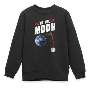 Zum Mond, Crypto Crash, Aktienmarkt-Händler - Kinder Premium Organic Sweatshirt - Schwarz - Vorne - AI Model Kid Female (0cm)