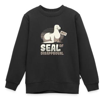 Sceau de rejet dire non. - Sweat Premium enfant bio - noir - Devant - AI Model Kid Female (0cm)