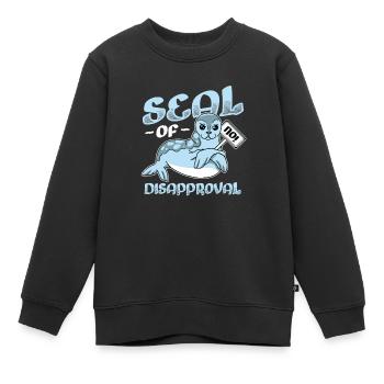 Sceau de rejet dire non. - Sweat Premium enfant bio - noir - Devant - AI Model Kid Female (0cm)