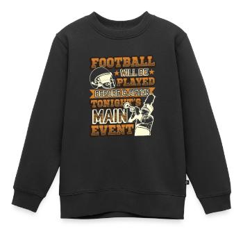 Main Event du spectacle de la mi-temps de football - Sweat Premium enfant bio - noir - Devant - AI Model Kid Female (0cm)