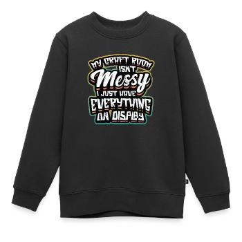 Unordentliches Bastelzimmer, Alles Auf Dem Display - Kinder Premium Organic Sweatshirt - Schwarz - Vorne - AI Model Kid Female (0cm)