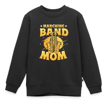 Marching Band Mom Saxophon Band Mom. - Kinder Premium Organic Sweatshirt - Schwarz - Vorne - AI Model Kid Female (0cm)