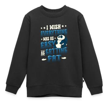 Selbstironie Übergewicht Im Fett - Kinder Premium Organic Sweatshirt - Schwarz - Vorne - AI Model Kid Female (0cm)