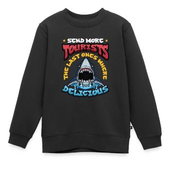 Schicken Sie Mehr Touristen - Kinder Premium Organic Sweatshirt - Schwarz - Vorne - AI Model Kid Female (0cm)