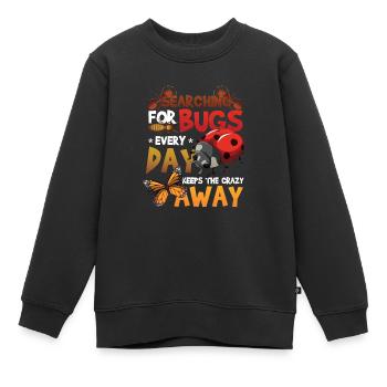 Recherche d’insectes - Sweat Premium enfant bio - noir - Devant - AI Model Kid Female (0cm)