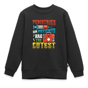 Pädiatrie Unsere Patienten Sind Die Süßesten - Kinder Premium Organic Sweatshirt - Schwarz - Vorne - AI Model Kid Female (0cm)