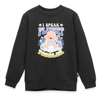 Ich Spreche Fließend Kleinkind - Kinder Premium Organic Sweatshirt - Schwarz - Vorne - AI Model Kid Female (0cm)