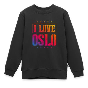 J’adore Oslo - Sweat Premium enfant bio - noir - Devant - AI Model Kid Female (0cm)