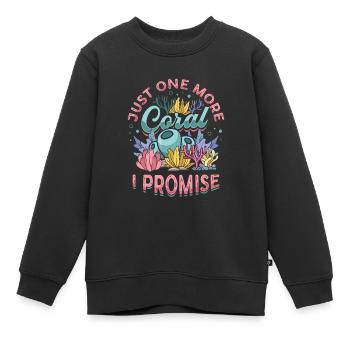 Un seul corail de plus, promis, réservoir de récif - Sweat Premium enfant bio - noir - Devant - AI Model Kid Female (0cm)