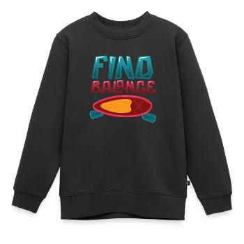 Balance Finden - Kinder Premium Organic Sweatshirt - Schwarz - Vorne - AI Model Kid Female (0cm)