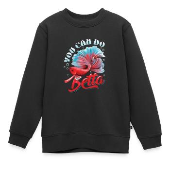Haltung Von Betta-fischen - Kinder Premium Organic Sweatshirt - Schwarz - Vorne - AI Model Kid Female (0cm)