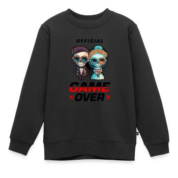 Jeu de couple de mariage sur le couple de mariage Jga - Sweat Premium enfant bio - noir - Devant - AI Model Kid Female (0cm)