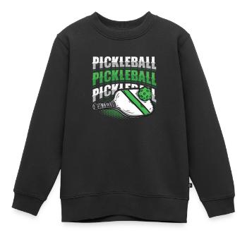 Pickleball-Liebhaber - Kinder Premium Organic Sweatshirt - Schwarz - Vorne - AI Model Kid Female (0cm)