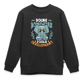 Hausaufgaben machen, fühlt sich nicht gut an - Kinder Premium Organic Sweatshirt - Schwarz - Vorne - AI Model Kid Female (0cm)