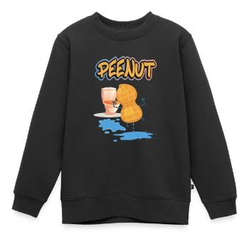 Peenut, drôle de cacahuète qui fait - Sweat Premium enfant bio - noir - Devant - AI Model Kid Female (0cm)