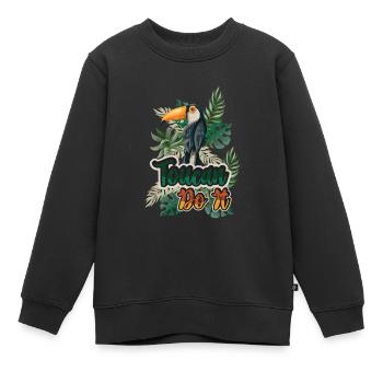 Toucan Do It - Kinder Premium Organic Sweatshirt - Schwarz - Vorne - AI Model Kid Female (0cm)