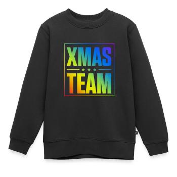 Xmas Team - Kinder Premium Organic Sweatshirt - Schwarz - Vorne - AI Model Kid Female (0cm)