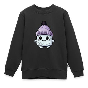 Eskimo Erkältung Winter Kreatur - Kinder Premium Organic Sweatshirt - Schwarz - Vorne - AI Model Kid Female (0cm)