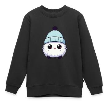 Eskimo Erkältung Winter Kreatur - Kinder Premium Organic Sweatshirt - Schwarz - Vorne - AI Model Kid Female (0cm)