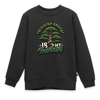 Das Trimmen Von Bonsai Ist Meine Therapie Bonsai - Kinder Premium Organic Sweatshirt - Schwarz - Vorne - AI Model Kid Female (0cm)