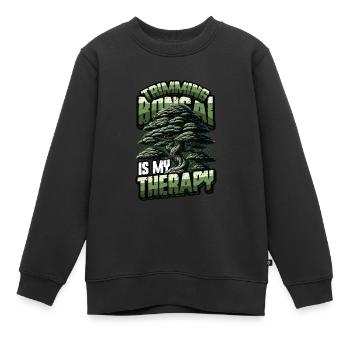 Das Trimmen Von Bonsai Ist Meine Therapie Bonsai - Kinder Premium Organic Sweatshirt - Schwarz - Vorne - AI Model Kid Female (0cm)