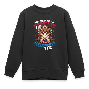 Mädchen Koreanische Herkunft Südkorea - Kinder Premium Organic Sweatshirt - Schwarz - Vorne - AI Model Kid Female (0cm)
