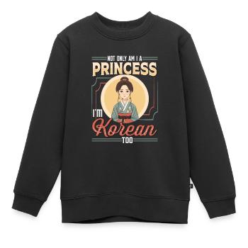 Mädchen Koreanische Herkunft Südkorea - Kinder Premium Organic Sweatshirt - Schwarz - Vorne - AI Model Kid Female (0cm)