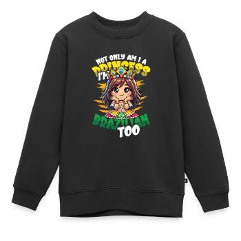 Mädchen Brazilianische Herkunft Brasilien - Kinder Premium Organic Sweatshirt - Schwarz - Vorne - AI Model Kid Female (0cm)