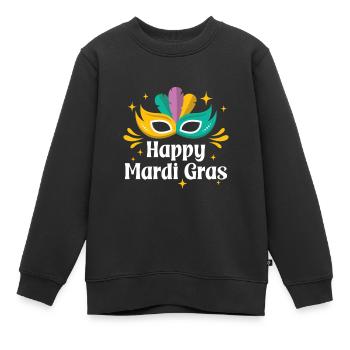 Joyeux Mardi Gras - Sweat Premium enfant bio - noir - Devant - AI Model Kid Female (0cm)