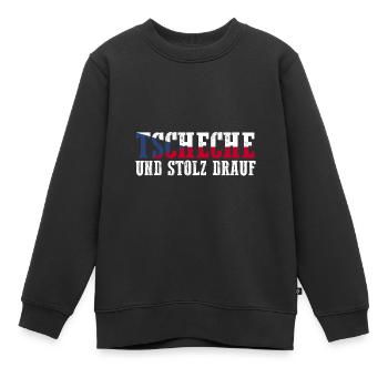 Tchèques République tchèque - Sweat Premium enfant bio - noir - Devant - AI Model Kid Female (0cm)