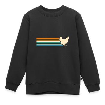 Poules Poule - Sweat Premium enfant bio - noir - Devant - AI Model Kid Female (0cm)