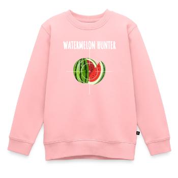 watermelon evolution développement un pastèque - Sweat Premium enfant bio - rose - Devant - AI Model Kid Female (0cm)