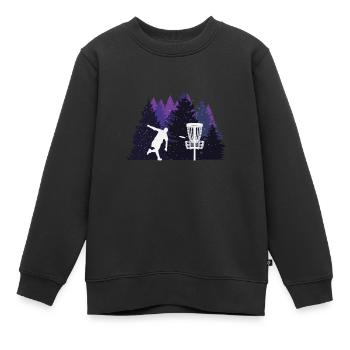 Trend sport Discgolf dans la forêt noire - Sweat Premium enfant bio - noir - Devant - AI Model Kid Female (0cm)