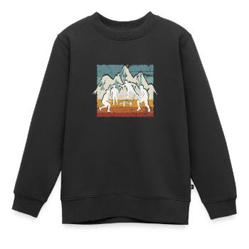 Roundnet, wundervolle Natur - Kinder Premium Organic Sweatshirt - Schwarz - Vorne - AI Model Kid Female (0cm)