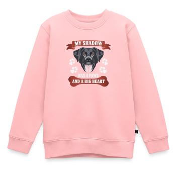 Mein Schatten hat 4 Pfoten, Schwarzer Labrador, - Kinder Premium Organic Sweatshirt - Rosa - Vorne - AI Model Kid Female (0cm)
