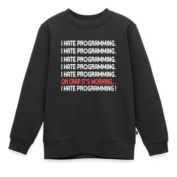 Programme de codage de programmation PC Ordinateur Internet - Sweat Premium enfant bio - noir - Devant - AI Model Kid Female (0cm)