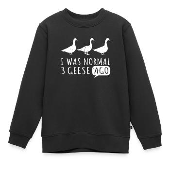 Gänse Vogel Weihnachtsgans, Weihnachten Fliegen, Z - Kinder Premium Organic Sweatshirt - Schwarz - Vorne - AI Model Kid Female (0cm)