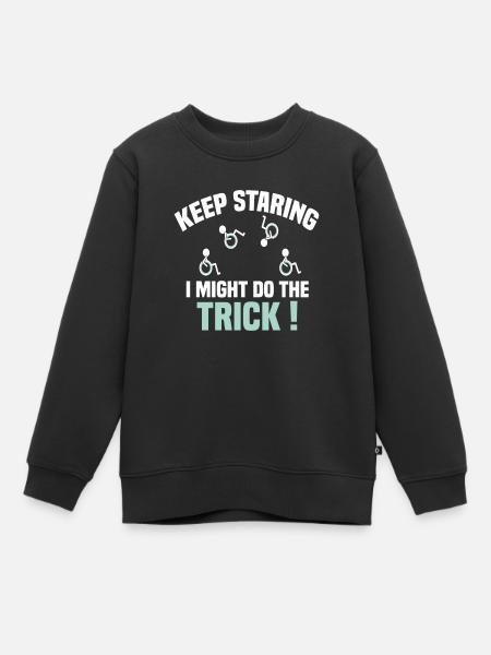 handicap handicapé handicapé handicapé fauteuil roulant - Sweat Premium enfant bio - noir