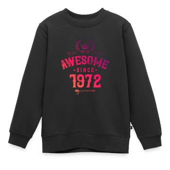 1972 awesome since - Kinder Premium Organic Sweatshirt - Schwarz - Vorne - AI Model Kid Female (0cm)
