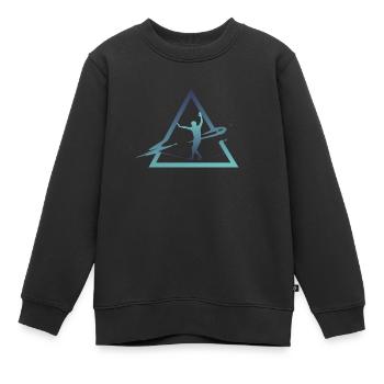 Slackline, Urbain & Lifestyle - Sweat Premium enfant bio - noir - Devant - AI Model Kid Female (0cm)
