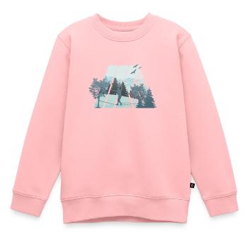Slackline, Balance Sport - Sweat Premium enfant bio - rose - Devant - AI Model Kid Female (0cm)