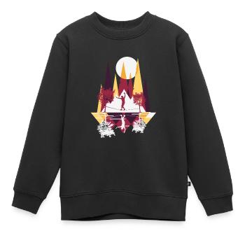 Slackline, Balance Sport - Kinder Premium Organic Sweatshirt - Schwarz - Vorne - AI Model Kid Female (0cm)
