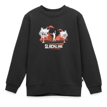 Slackline, Balance Sport - Kinder Premium Organic Sweatshirt - Schwarz - Vorne - AI Model Kid Female (0cm)