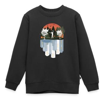 Slackline, Balance Sport - Kinder Premium Organic Sweatshirt - Schwarz - Vorne - AI Model Kid Female (0cm)