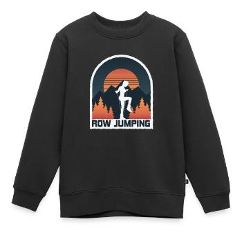 Rope Jumping Rope Jumping Frau - Kinder Premium Organic Sweatshirt - Schwarz - Vorne - AI Model Kid Female (0cm)