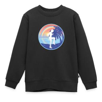 Rope Jumping Rope Jumping Frau - Kinder Premium Organic Sweatshirt - Schwarz - Vorne - AI Model Kid Female (0cm)