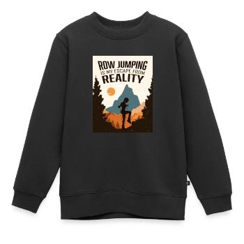 Rope Jumping, Rope Jumping Frau - Kinder Premium Organic Sweatshirt - Schwarz - Vorne - AI Model Kid Female (0cm)